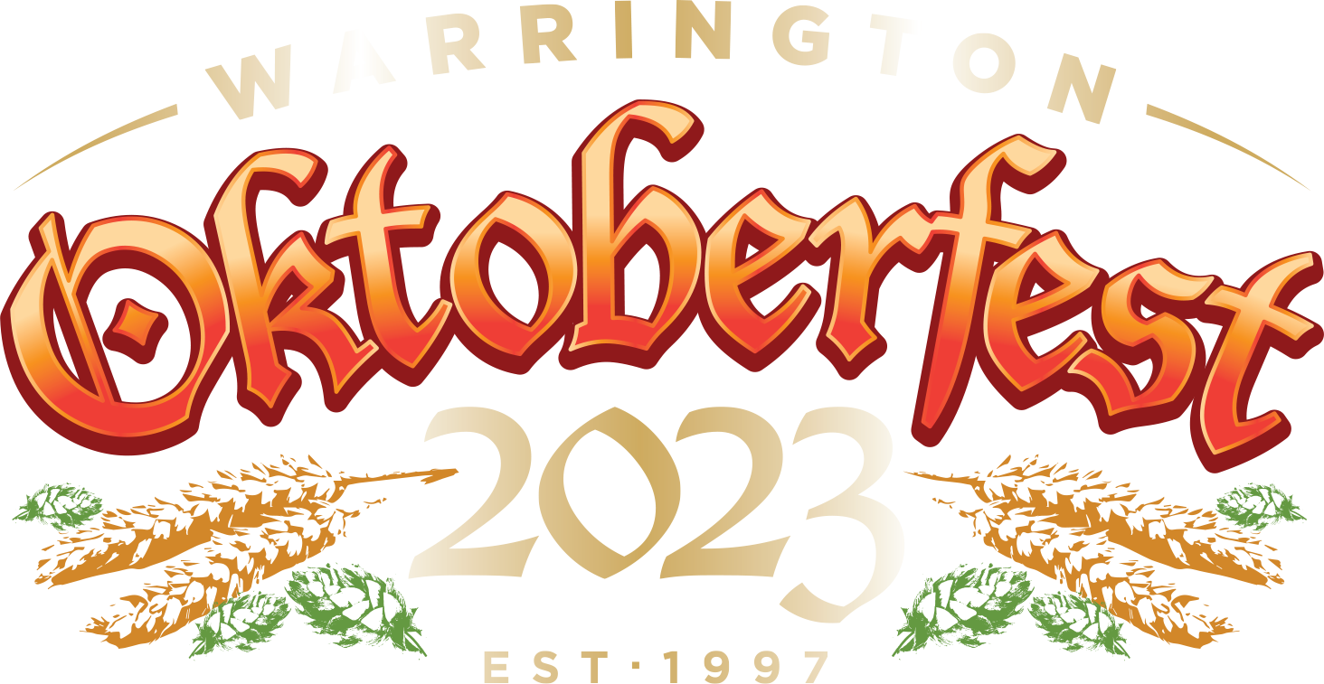 2023 Warrington Oktoberfest logo for dark background